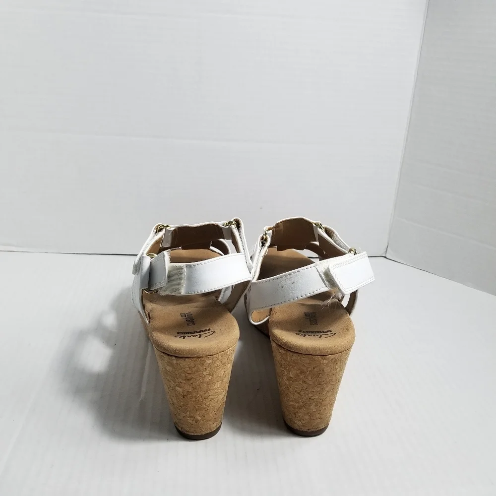 CLARKS COLLECTIONS SOFT CUSHION  WOMEN'S WEDGES SIZE 10